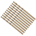 Drill Bit, 2mm Cutting Diameter, 4341 HSS Gold and Black 118° Cutting Angle Number Jobber Bits - (Applications: for Drilling Soft Metal Plastic Wood), 10-Pieces
