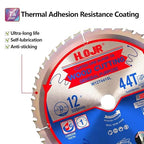 Circular Saw Blade Woodworking TA Series, 12" 44-Tooth Arbor 1", General Purpose Wood Cutting,Special Anti-Thermal Adhesion Coating on Cutting Head -TA,High Finish, Long Life,12" 44T TA