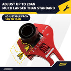 3AN-20AN AN Fitting Wrench AN Fitting Tool for AN Hose Fitting Assembly Adjustable Lightweight Aluminum Red With 6AN-AN8 Double-ended AN Wrench Blue