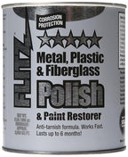 Flitz Multi-Purpose Metal Polish Paste - 2lb Can of USA-Made Chrome Polish - Works on Stainless Steel, Aluminum, Plastic, Jewelry and Cars - Non-Abrasive Cleaner & Rust Remover (3 Pack)