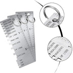 Weewooday 3 Pcs Wire/Metal Sheet Thickness Gauge Metal Tool Stainless Steel Welding One Sided Material Thickness Gauge Plated Size Inspection Tool