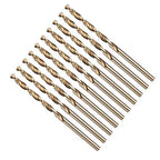 Drill Bit, 9/64" Cutting Diameter (3.572mm), 4241 HSS Gold 118° Cutting Angle Versatile Jobber Bits - (Applications: for Drilling Plastic Wood Soft Thin Metal), 10-Pieces