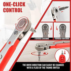 24 in 1 Multi-Bit Ratcheting Screwdriver, Magnetic Interchangeable Ratchet Screwdriver with Changeable Bits（Phillips,Slotted,Hex,Square,Torx）for Home,Work,DIY.