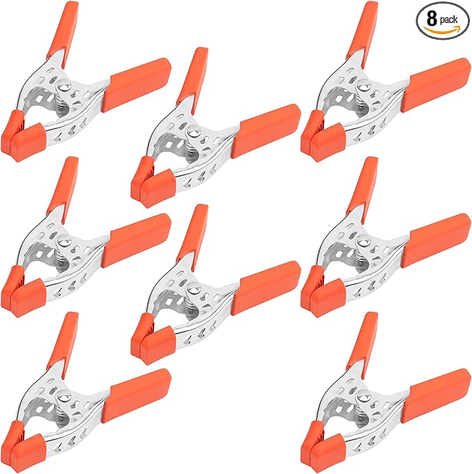 HORUSDY 8-Piece 4" inch Spring Clamp, Heavy Duty Spring Metal Spring Clamps, 1.5"-inch Jaw opening