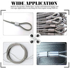 Glarks 315-Pieces 8 Sizes Aluminum Crimping Loop Sleeve Double Barrel Ferrule for Wire Rope and Cable Line End Assortment Kit - M1.2-M6