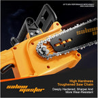 12" Electric Chainsaw Cordless, 20V Battery Powered Cordless Chain Saw, Chainsaw with 4.0Ah Lithium ion Battery and Charger