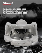 cciyu 19B2698 Front Left Brake Caliper Assembly w/Bracket For Pontiac For Vibe 2003-2008,For Toyota For Corolla 2003-2008,For Toyota For Matrix 2003-2008