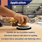 2 Pack 5 Inch Interface Pads 8 Holes, Orbital Sander Foam Pads Shock Absorption Cushion Buffer, Hook and Loop Foam Sanding Pads for Orbital Sander