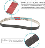 1/2" x 12" Knife Sharpener Sanding Belts,600 Fine Grit Knife Sharpening Belt for Official Work Sharp Knife & Tool Sharpener (WSKTS & WSKTS-KT/Mk.1 & Mk.2)
