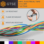 GTSE Purple Electrical Tape, 1 Roll – Waterproof, Industrial Grade Vinyl, 3/4 in x 66ft– Strong Self-Adhesive PVC Electric Tape for Wire Insulation, 7 Mil, 600V – UL/CSA Listed