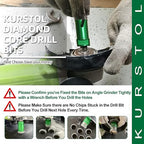 Tile Hole Saw Kit - 7pcs Diamond Core Drill Bits 6/8/10/20/35/50/65mm+4/5" Milling Finger Bit+2" Beveling Chamfer Bit+SDS Shank to 5/8"-11 Thread for Porcelain Ceramic Marble Granite