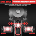 Cordless Impact Wrench 1/2 inch for Milwaukee 18V Battery, 900Ft-lbs (1200N.m) Brushless High Torque Impact Gun (No Battery)