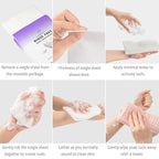 HYGIENJOY-Rinse Free Bath Sponges for Adults-Disposable No Rinse Bathing Wipes, Soap Infused,Extra Thick and Dry Shower Wipes for Elderly,Camping,Post Surgery Must Haves, (Lavender 3 Pack,75 Counts)