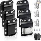 3 Pcs Drill Holder for Tool Belt + 3 Pcs Drill Clip, Tape Measure Holder with Metal Clip, 2 in Belt Hook Holster for Cordless Drill, Impact Driver, Measuring Tape, Tool Accessories