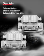 cciyu Front Left & Right Brake Calipers Assembly w/Bracket 18B4751 18B4750 1999-2003 For Ford For F-150,2004 For Ford For F-150 Heritage,1999-2004 For Ford For Lobo,2002-2003 For Lincoln For Blackwood