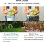 AYOTEE Small Trash Bags 2.6 Gallon Compostable Trash Bags Bathroom Wastebasket Can Liners, 125 Count Mini Compost Bags for Kitchen Bathroom Office Fit 10 Liter, Green