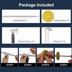 Inside Pipe Cutter for PVC Pipe with Diamond Grit Cutting Wheel and Handle, Fit for 1-1/2 Inch to 8 Inch,7 Inch Adjustable Cutting Depth,1/4in Hex Shank Fit for Impact Drivers