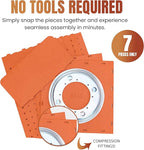 TORCHED DISPLAYS Rotating Pegboard Display… (Orange)