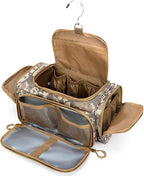 Tactical Toiletry Bag for Men, Hanging Hygiene Bag, Travel Dopp Kit Organizer for Shaving, Shower Essentials and Toiletries, Desert Yellow (Empty Bag)