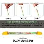 33 Ft Fiberglass Cable Wire Running Pull Push Kit Coaxial Electrical Connectable Fish Tape with Hook and Hole Kit in Transparent Tube Green