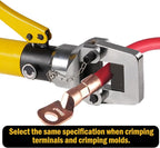 Cable Lug Crimping Tool, 6 AWG to 800 MCM Hydraulic Plier, 16 Ton Hand Crimping Tool for Wires, Terminal, Lug, Crimping Tool Kit with 12 Dies