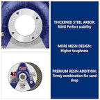 SALI 50 Pack 4-1/2 Inch Grinding Wheels for General Purpose Metal & Stainless Steel, Aluminum Oxide Grinding Disc for Angle Grinder, Depressed Center 4.5" * 1/4" * 7/8"(115 * 6.0 * 22.2 mm)