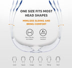 Clear Safety Glasses 24pk, Protective Eyewear UV Protection ANSI Z87.1, Safety Goggles Scratch& Impact Resistant Eye Protection for Men Women Work Construction Lab Clear& Blue Frame