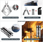 Gifts for Men, KUPERIA Multitool Needle Nose Pliers, 16-in-1 Stainless Steel Multi Tool Pocket Knife, Cool Gadgets, Survival Knife with EDC Pouch Used as Bottle Opener, Screwdriver, saw etc