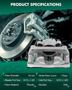 SCITOO Rear Left Brake Caliper With Bracket 18-B4837 Compatible For Chrysler Aspen 2007-2009 For Dodge For Durango 2004-2009 For Dodge Ram 1500 2002-2010 For Ram 1500 2011-2018