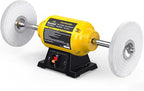 3/4HP Bench Buffer Polisher 4.8A, 8 inch Jewelry Buffer Polisher Machine, 3600 RPM Powerful Bench Polisher with Dual cotton Wheels for Jewelry, Metal, Wood, Jade, Knife, Plastic