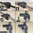 Motorcycle Bull Bar Mounting Bracket 4PCS Horizontal Light Mount Clamp Kit for 0.59" /0.75" /0.87"/0.98"/1.1"/1.25"Tubes fit for LED Driving Lights, Spotlights Fits Truck, ATV, & Motorcycle Crash Bars