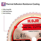 Metal Cutting Circular Saw Blade, Steel and Stainless Steel Cutting, The Cutting Head uses a Special Anti-Heat Sticking Coating with high Finish and Long Life, FMB 8-1/4 inch 52-Tooth 5/8" -TA