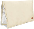 Backflow Preventer Insulation Cover - 2 Way Opening Pipe Insulation Cover for Irrigation Valve, Sprinkler Cover for Outside - Winter Freeze Protection Backflow Cover - 30" W x 24" H, Beige