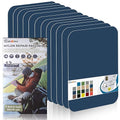 12 PCS Nylon Repair Patch Kit - Self Adhesive Nylon Fabric Tape for Tent, Umbrella, Down Jackets, Sleeping Bag, Knapsack (Dark Blue)