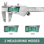 Electronic Digital Vernier Caliper Measuring Tool, IP54 Waterproof Electronic Micrometer Caliper, 150mm/0-6 inch Stainless Steel Vernier Caliper with Large LCD Screen, Inch Metric Conversion