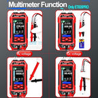 Network Cable Tester Optical Power Meter VFL Multimeter 4 in 1,Wire Tracer Toner Generator RJ45 CAT5 CAT6 CAT7 CAT8 UTP STP QC Test Cable Length Cable Maping Cable Scan Port Flashng POE Tester
