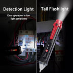 Voltage Tester, Non-Contact Voltage Detector, Electrical Tester, 3 Ranges AC 12V/48V/70V-1000V, Live/Null Wire Tester with Buzzer Alarm and Flashlight, Wire Breakpoint Finder - Black