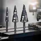 KAYGO M35 Step Drill Bit,3/16 to 1-1/8 inch Unibit Step Bit with Double Sprial Flute,1/4 -inch Hex Shank Drill Bit for Metal,Stainless Steel, Aluminum,Copper,Wood,PVC
