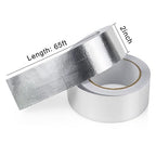 BOMEI PACK 1 Roll Aluminum Foil Heat Shield Cool Tape 2 Inch x 66 ft Heat Reflective Thermal Barrier Reflective Tape for Hose and Auto Use