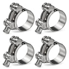 AKIHISA 4 Pack 48-51mm ID Range T-Bolt Hose Clamp,304 Stainless Steel Heavy Duty Pipe Strap Clamp