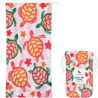 Dock & Bay Beach Towel - Quick Dry, Sand Free - Compact, Lightweight - 100% Recycled - Includes Bag - Turtley Tropical - Large (160x90cm, 63x35)
