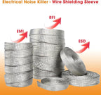 Tinned Copper Wire Shielding Sleeve, Expandable Ground Strap Wiring Braided Sleeving Metal Mesh Sheathing Cabling Wiring Protector (5/8inch - 20ft)