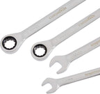 Amazon Basics Ratcheting Wrench Set, Metric, 5 Piece, Black/Silver