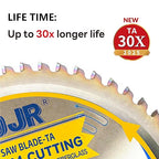 Aluminum Cutting Circular Saw Blade, Medium Aluminum,The Cutting Head uses a Special Anti-Heat Sticking Coating with high Finish and Long Life,NFM 7-1/4 inch 56-Tooth 5/8" -TA