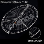 Frienda 300 mm/ 12 Inch Round Center Finder Compass Lathe Centering Tool Circle Gauge for Drawing Circles, Lathe Work and Woodturners, Round Template Clear Acrylic Drawing Circles Diameter