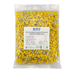 XHF 1000 PCS AWG 16/1.5mm² Wire Ferrules Insulated Copper Crimp Connectors, Crimp Pin Cord End Terminals Yellow