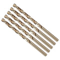 Drill Bit, #16 Cutting Diameter, 4341 HSS Gold Finish 135° Cutting Angle Number Jobber Bits - (Applications: for Drilling Soft Metal Plastic Wood), 5-Pieces
