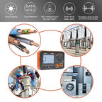Megohmmeter Insulation Resistance Tester, 1999 Counts Megaohm Meter 200MΩ~2K Megohm Megger with DC250/500/1000V AC750V Testing Voltage, Digital Multimeter Measure with Data Hold Backlit