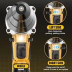 Cordless Rivet Gun Compatible with DeWalt 20V Battery,Brushless Electric Rivet Nut Tool with 3 Sizes Steel Rivets(1/8",5/32",3/16") & Nose Pieces, Professional Riveters Gun 20V(Tool Only)