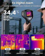 Handheld Thermal Imager, 640×480 3.5" IPS Screen, 512×384 X³ IR Resolution, -4℉ to 1022℉, Infrared Imager with Fusion Imaging, Thermal Imaging Camera with 2MP Visual Camera(Thor 002)